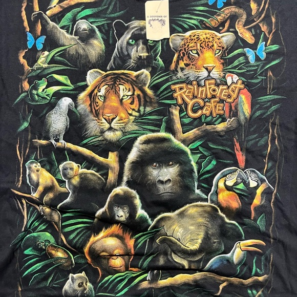 RAINFOREST Black T-Shirt with Colorful Animal Print - Picture 6 of 6